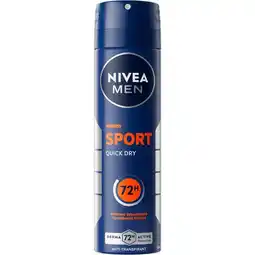 Etos NIVEA MEN Sport Deodorant Spray 150 ML aanbieding
