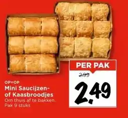 Vomar Voordeelmarkt Mini Saucijzen- of Kaasbroodjes aanbieding