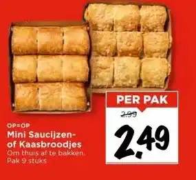 Vomar Voordeelmarkt Mini Saucijzen- of Kaasbroodjes aanbieding