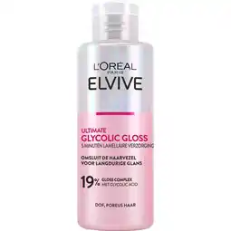 Etos L'Oréal Paris Elvive Glycolic Hair Gloss 5 Minuten Lamellaire Verzorging 200 ML aanbieding