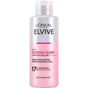 Etos L'Oréal Paris Elvive Glycolic Hair Gloss 5 Minuten Lamellaire Verzorging 200 ML aanbieding
