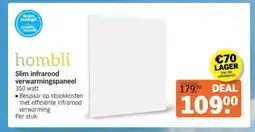 Albert Heijn hombli Slim infrarood verwarmingspaneel aanbieding
