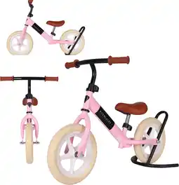 Bol.com Born Lucky Loopfiets / Balance Bike Verstelbaar Stuur & Zadel - Pink aanbieding