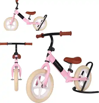 Bol.com Born Lucky Loopfiets / Balance Bike Verstelbaar Stuur & Zadel - Pink aanbieding