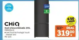 Albert Heijn CHIQ Koel vriescombinatie aanbieding