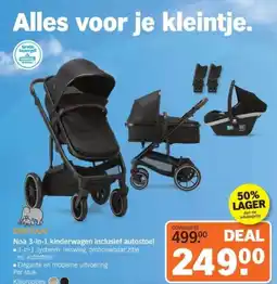 Albert Heijn DERYAN Noa 3 in 1 kinderwagen inclusief autostoel aanbieding