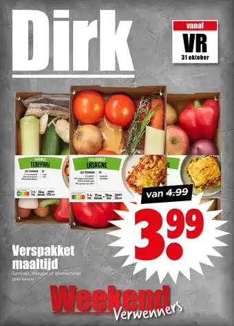 Dirk Verspakket maaltijd aanbieding