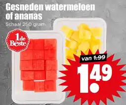 Dirk Gesneden watermeloen of ananas aanbieding
