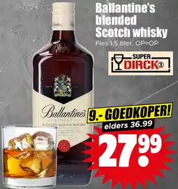 Dirk Ballantine's blended Scotch whisky aanbieding