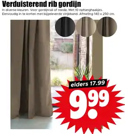 Dirk Verduisterend rib gordijn aanbieding