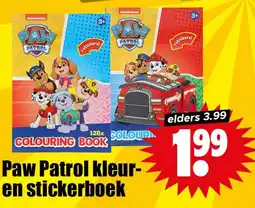 Dirk Paw Patrol kleur en stickerboek aanbieding