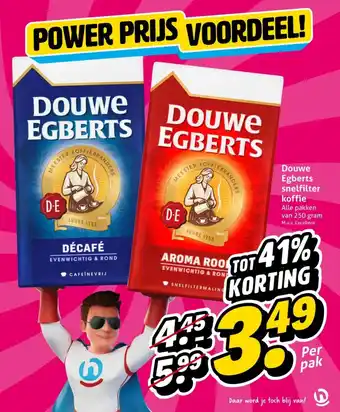 Hoogvliet Douwe Egberts snelfilter koffie aanbieding