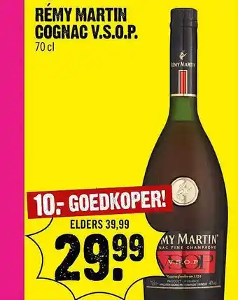 Dirck 3 Rémy martin cognac v.s.o.p. 70 cl aanbieding