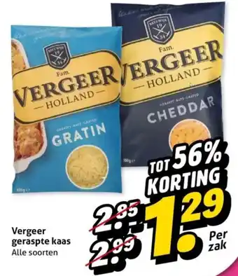 Hoogvliet Vergeer geraspte kaas aanbieding