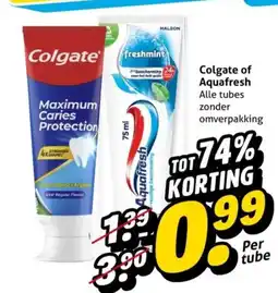 Hoogvliet Colgate of Aquafresh aanbieding