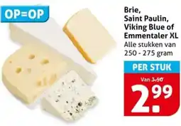 Hoogvliet Brie, Saint Paulin, Viking Blue of Emmentaler XL aanbieding