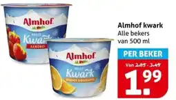 Hoogvliet Almhof kwark aanbieding