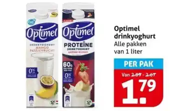 Hoogvliet Optimel drinkyoghurt aanbieding