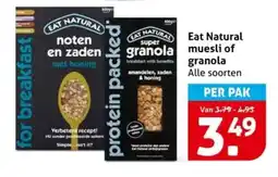 Hoogvliet Eat Natural muesli of granola aanbieding