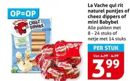 Hoogvliet La Vache qui rit naturel puntjes of cheez dippers of mini Babybel aanbieding