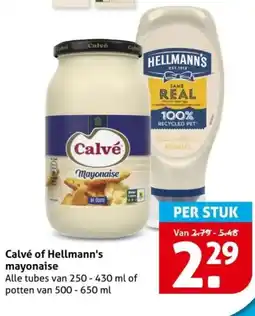 Hoogvliet Calvé of Hellmann's mayonaise aanbieding