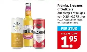 Hoogvliet Premix, Breezers of Seltzers aanbieding