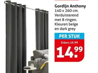 Hoogvliet Gordijn Anthony aanbieding