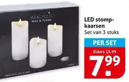 Hoogvliet LED stomp kaarsen aanbieding