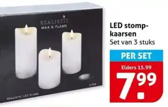 Hoogvliet LED stomp kaarsen aanbieding