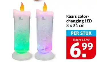 Hoogvliet Kaars color changing LED aanbieding