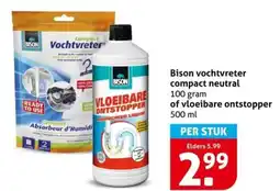 Hoogvliet Bison vochtvreter compact neutral of vloeibare ontstopper aanbieding