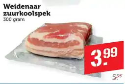 Coop Weidenaar zuurkoolspek aanbieding