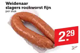Coop Weidenaar slagers rookworst fijn aanbieding