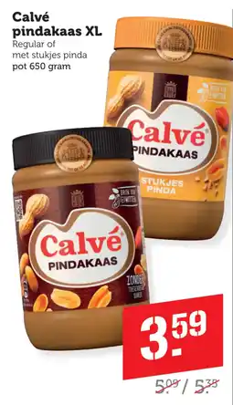 Coop Calvé pindakaas XL aanbieding
