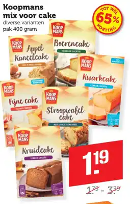 Coop Koopmans mix voor cake aanbieding