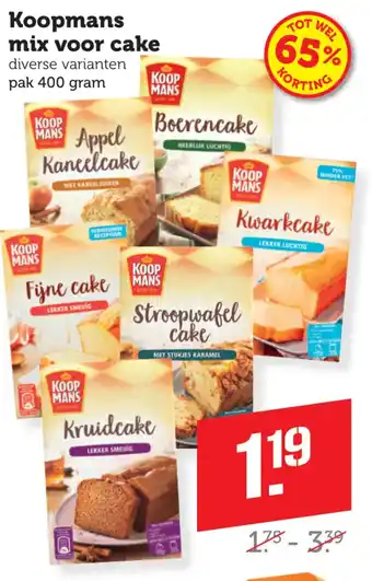 Coop Koopmans mix voor cake aanbieding