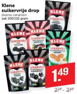 Coop Klene suikervrije drop aanbieding