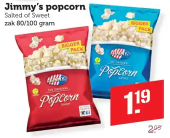 Coop Jimmy's popcorn aanbieding