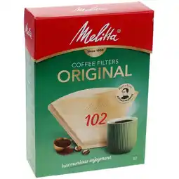 Marskramer Melitta koffiefilters 102 80 stuks bruin aanbieding