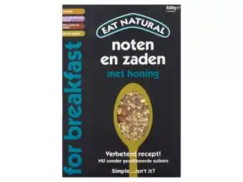 Hoogvliet Eat Natural Muesli noten en zaden aanbieding