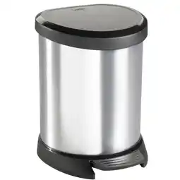 Marskramer Curver Pedaalemmer Decobin Ovaal 5L Zilver aanbieding