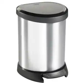 Marskramer Curver Pedaalemmer Decobin Ovaal 5L Zilver aanbieding