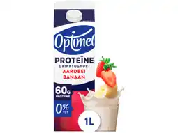 Hoogvliet Optimel Protein drinkyoghurt aardbei banaan aanbieding