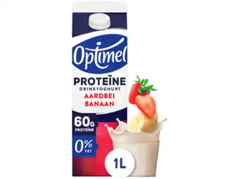 Hoogvliet Optimel Protein drinkyoghurt aardbei banaan aanbieding