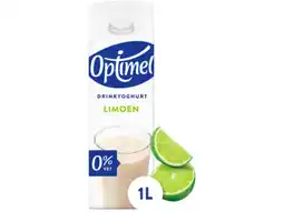 Hoogvliet Optimel Drinkyoghurt limoen 0% vet aanbieding