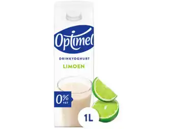 Hoogvliet Optimel Drinkyoghurt limoen 0% vet aanbieding