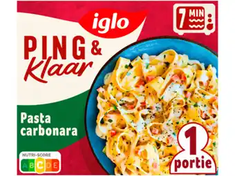 Hoogvliet Iglo Ping & Klaar pasta carbonara aanbieding