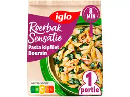 Hoogvliet Iglo Roerbak Sensatie Pasta Kipfilet Boursin aanbieding