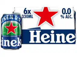 Hoogvliet Heineken Premium Pilsener 0.0 Bier Blik 6-pack aanbieding