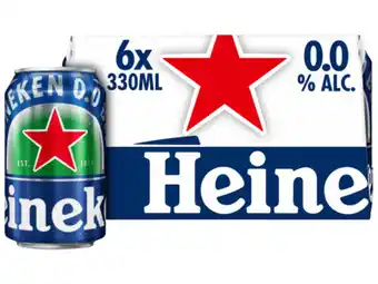 Hoogvliet Heineken Premium Pilsener 0.0 Bier Blik 6-pack aanbieding